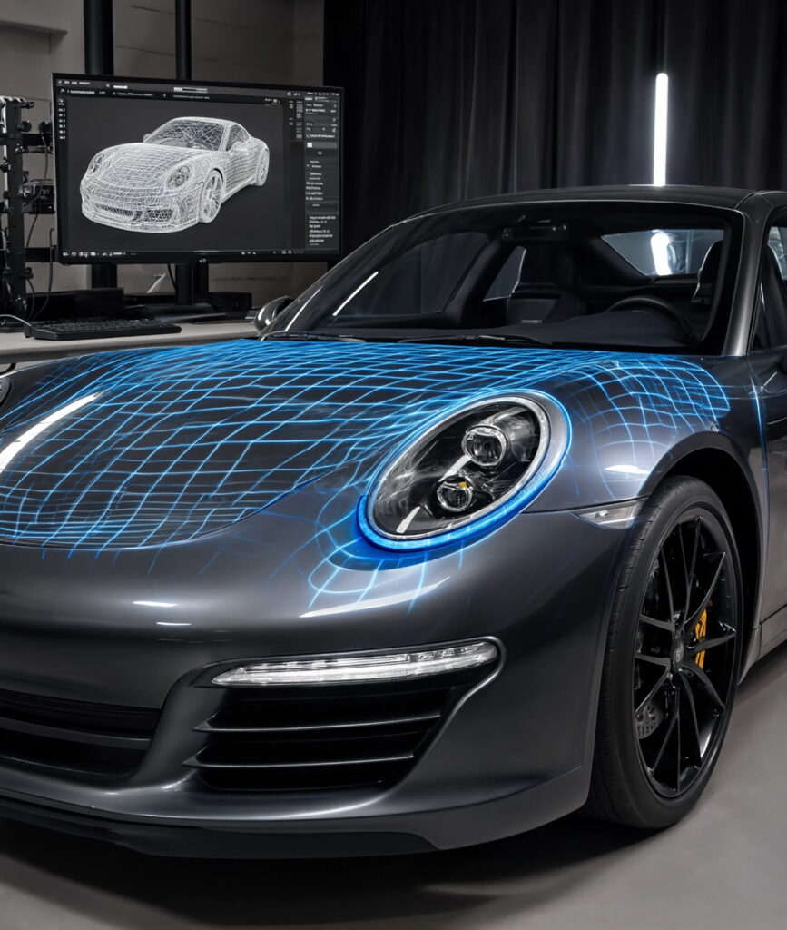 3D-Scan eines Porsche-911-Bauteils